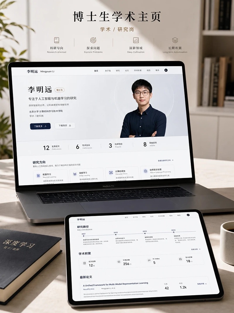 博士生学术主页案例
